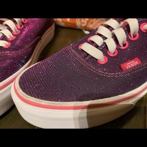 Glittery pink/blue vans size 8.5